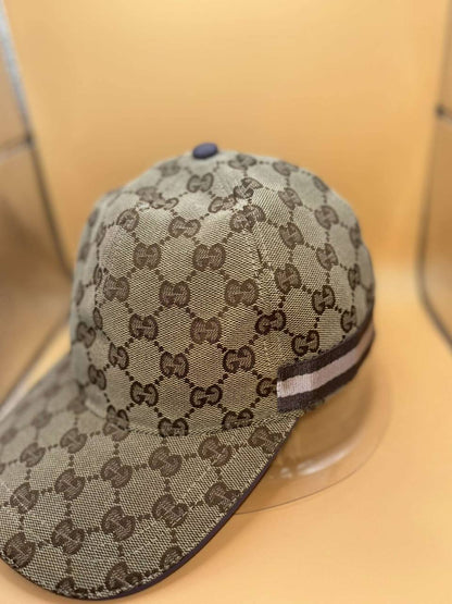 Casquette Gucci GG Supreme Beige et Marron